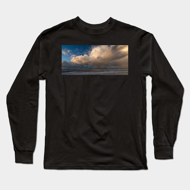 Clouds over Sheringham Town Long Sleeve T-Shirt by Robert john